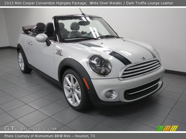 2013 Mini Cooper Convertible Highgate Package in White Silver Metallic