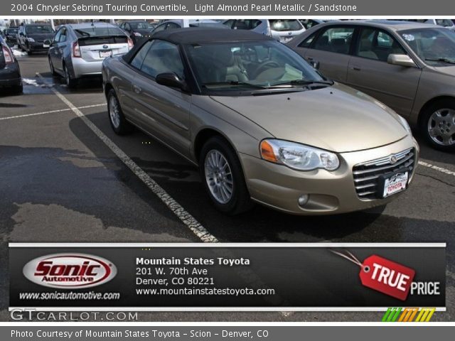 2004 Chrysler Sebring Touring Convertible in Light Almond Pearl Metallic