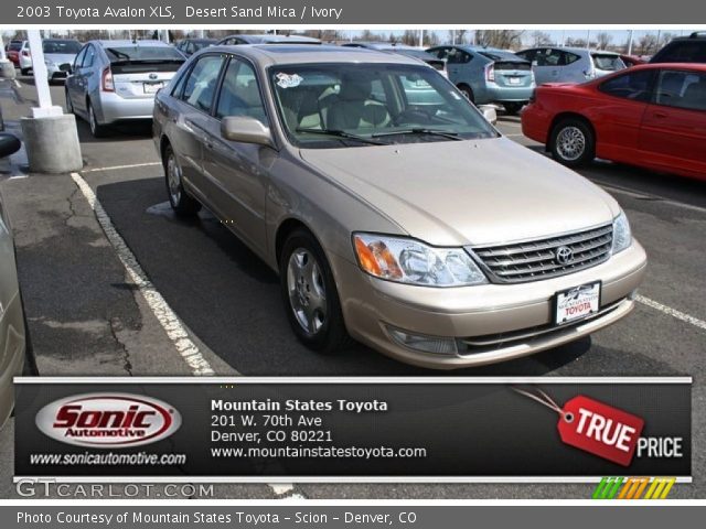 2003 Toyota Avalon XLS in Desert Sand Mica