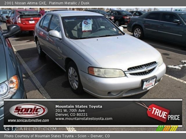 2001 Nissan Altima GXE in Platinum Metallic