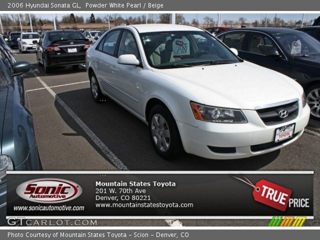 2006 Hyundai Sonata GL in Powder White Pearl