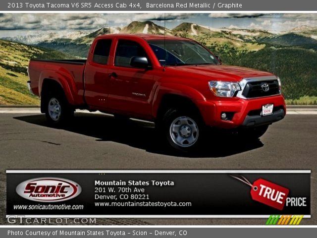 2013 Toyota Tacoma V6 SR5 Access Cab 4x4 in Barcelona Red Metallic