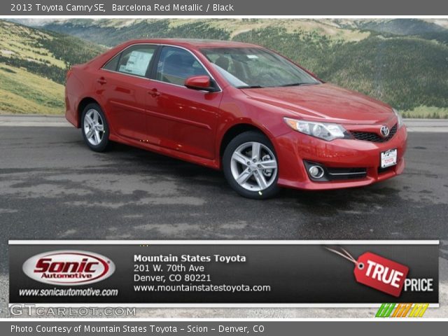 2013 Toyota Camry SE in Barcelona Red Metallic