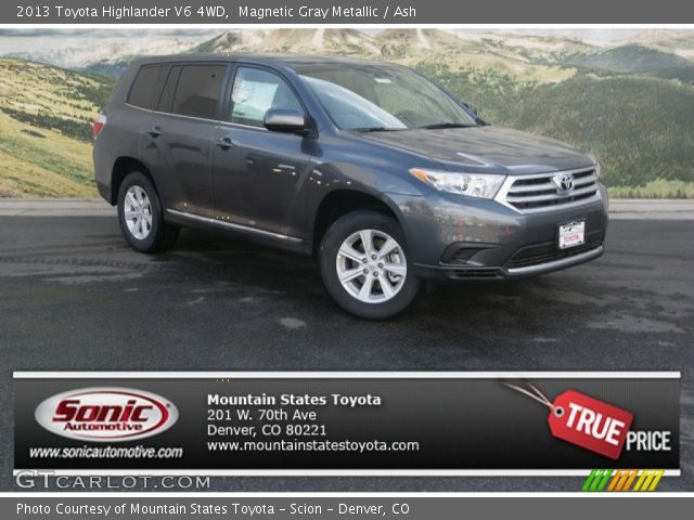 2013 Toyota Highlander V6 4WD in Magnetic Gray Metallic