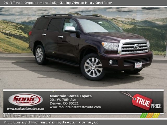 2013 Toyota Sequoia Limited 4WD in Sizzling Crimson Mica