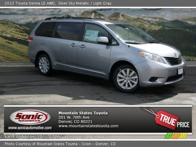 2013 Toyota Sienna LE AWD in Silver Sky Metallic