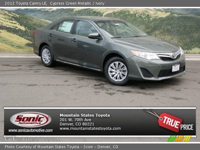 2013 Toyota Camry LE in Cypress Green Metallic