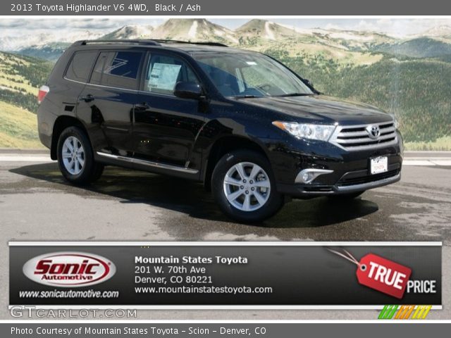 2013 Toyota Highlander V6 4WD in Black