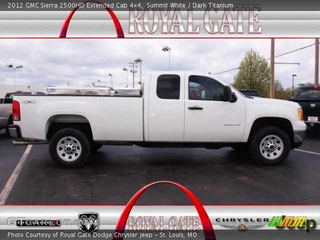 2012 GMC Sierra 2500HD Extended Cab 4x4 in Summit White