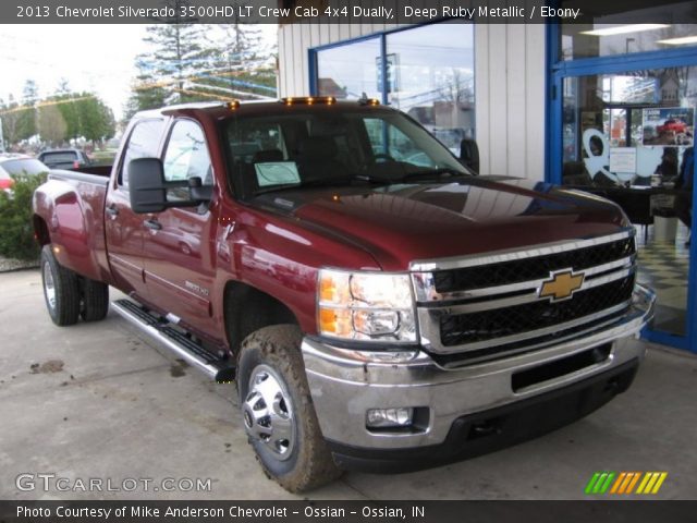 2013 Chevrolet Silverado 3500HD LT Crew Cab 4x4 Dually in Deep Ruby Metallic