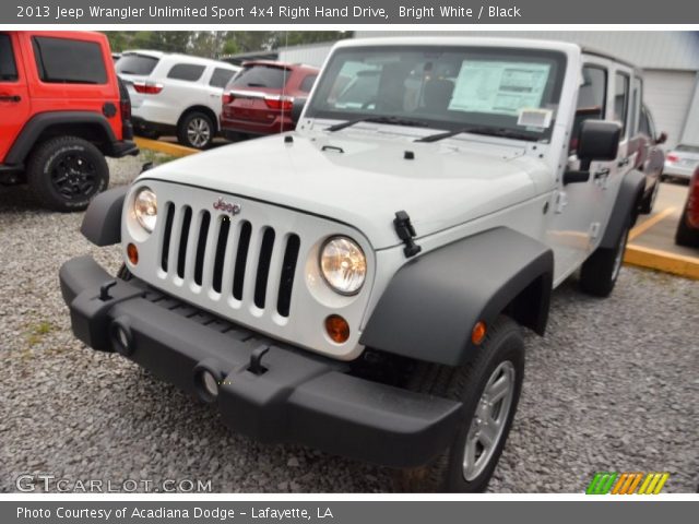 2013 Jeep Wrangler Unlimited Sport 4x4 Right Hand Drive in Bright White