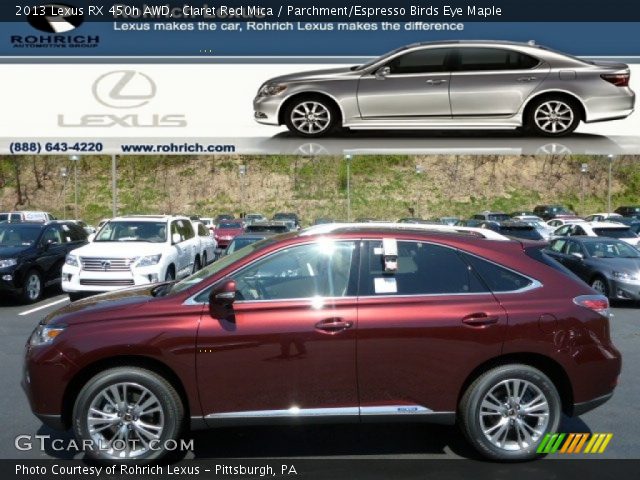 2013 Lexus RX 450h AWD in Claret Red Mica