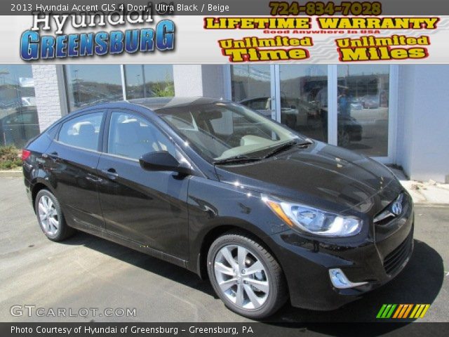 2013 Hyundai Accent GLS 4 Door in Ultra Black