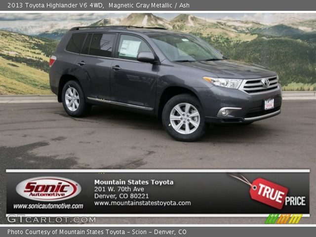 2013 Toyota Highlander V6 4WD in Magnetic Gray Metallic