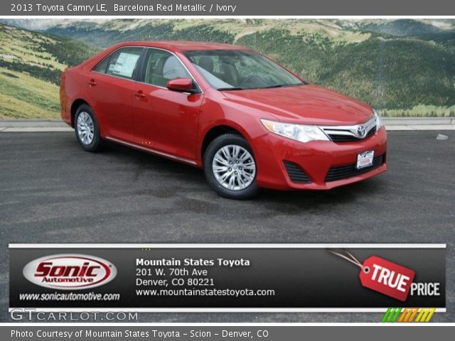 2013 Toyota Camry LE in Barcelona Red Metallic