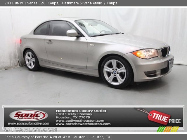 2011 BMW 1 Series 128i Coupe in Cashmere Silver Metallic