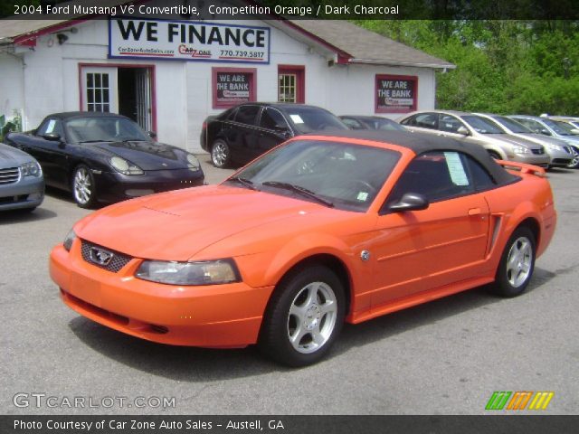 2004 Ford Mustang V6 Convertible in Competition Orange