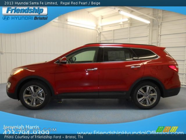 2013 Hyundai Santa Fe Limited in Regal Red Pearl