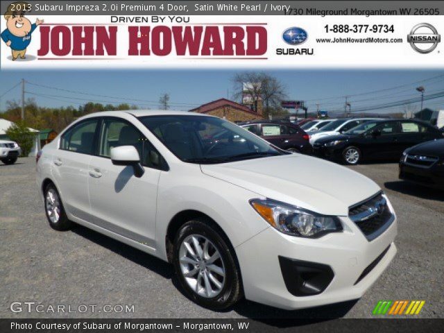 2013 Subaru Impreza 2.0i Premium 4 Door in Satin White Pearl