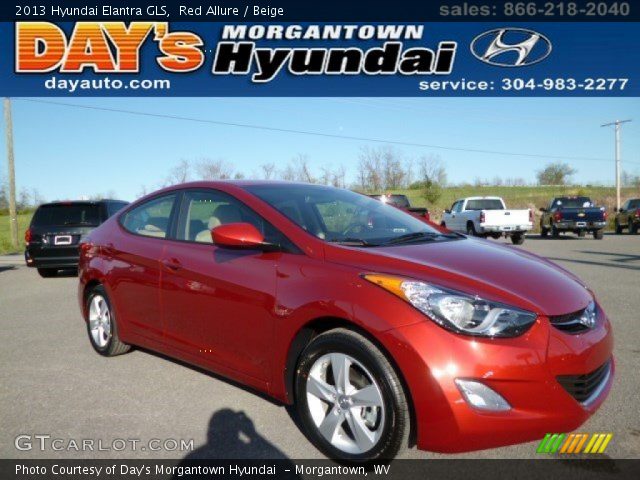 2013 Hyundai Elantra GLS in Red Allure