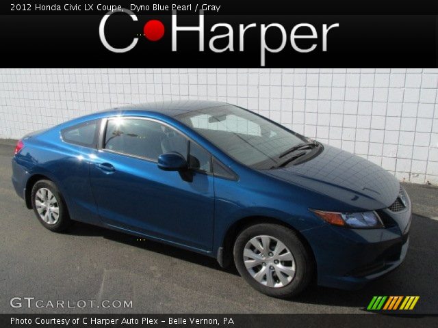 2012 Honda Civic LX Coupe in Dyno Blue Pearl