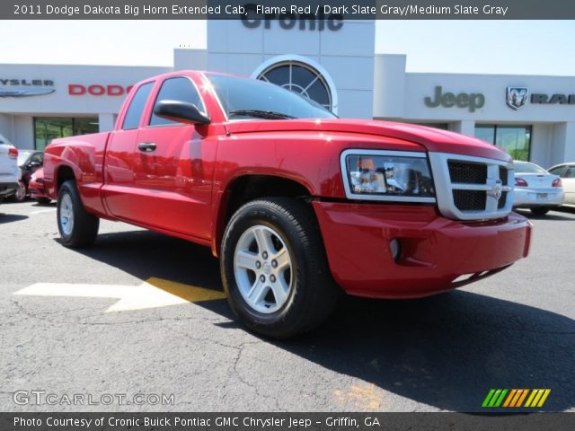 2011 Dodge Dakota Big Horn Extended Cab in Flame Red