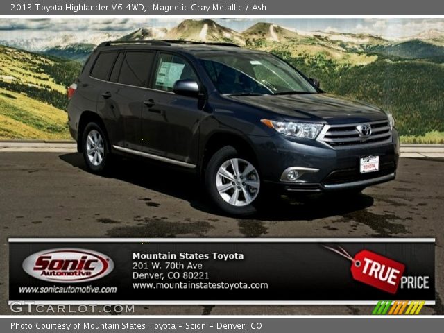 2013 Toyota Highlander V6 4WD in Magnetic Gray Metallic