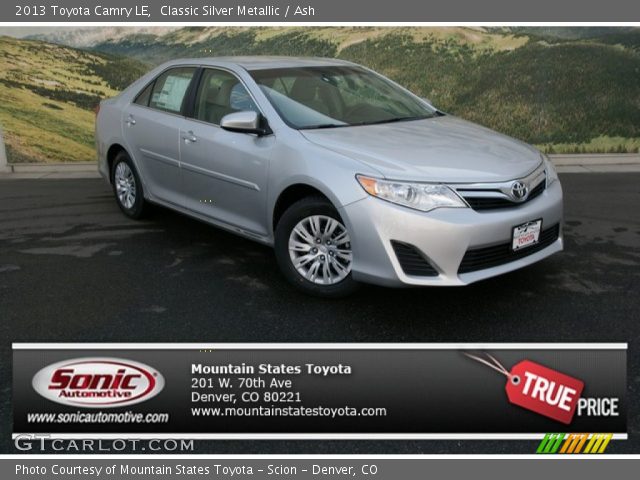 2013 Toyota Camry LE in Classic Silver Metallic