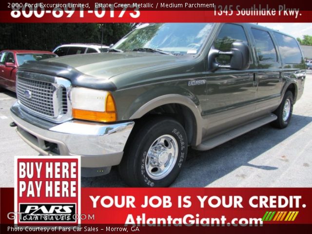 2000 Ford Excursion Limited in Estate Green Metallic
