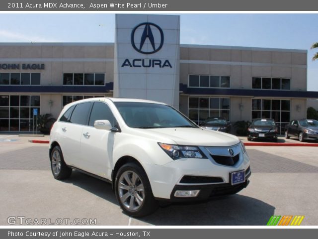 2011 Acura MDX Advance in Aspen White Pearl