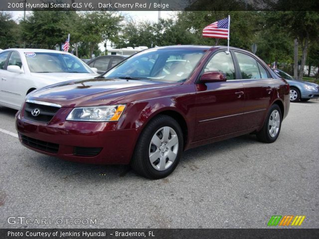 2008 Hyundai Sonata GLS V6 in Dark Cherry Red