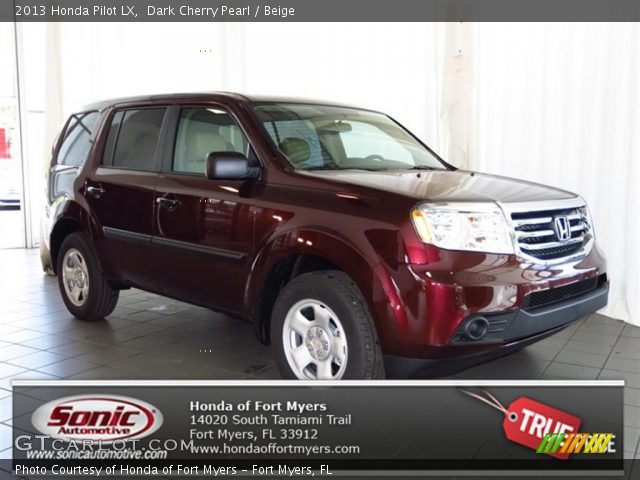 2013 Honda Pilot LX in Dark Cherry Pearl