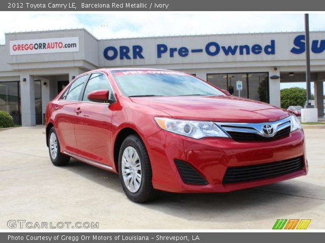 2012 Toyota Camry LE in Barcelona Red Metallic