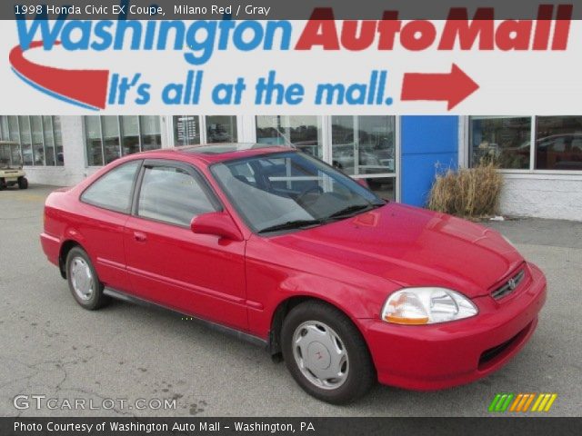 1998 Honda Civic EX Coupe in Milano Red