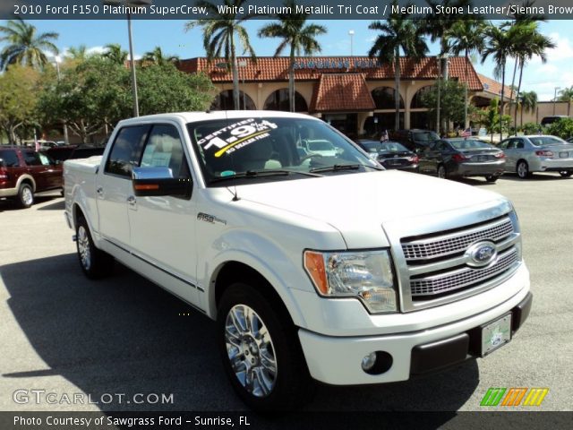 2010 Ford F150 Platinum SuperCrew in White Platinum Metallic Tri Coat