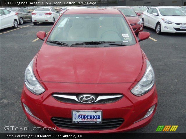 2013 Hyundai Accent GLS 4 Door in Boston Red