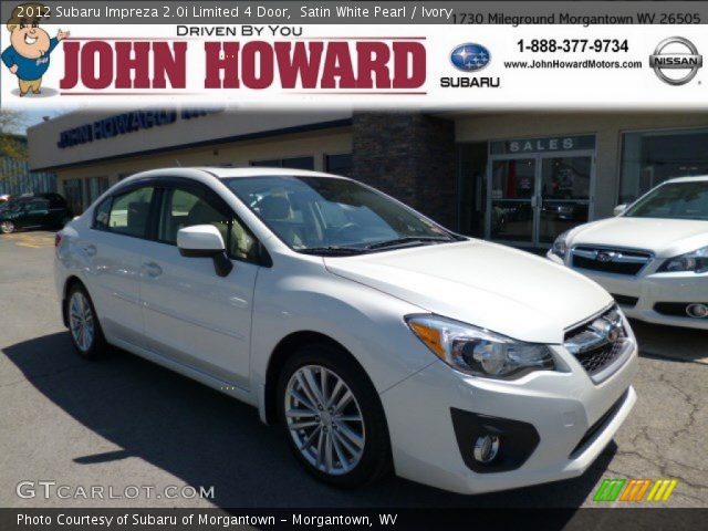 2012 Subaru Impreza 2.0i Limited 4 Door in Satin White Pearl