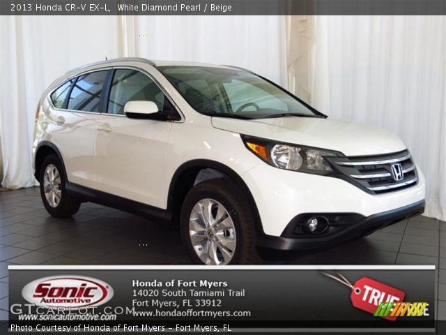 2013 Honda CR-V EX-L in White Diamond Pearl