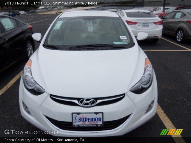 2013 Hyundai Elantra GLS in Shimmering White