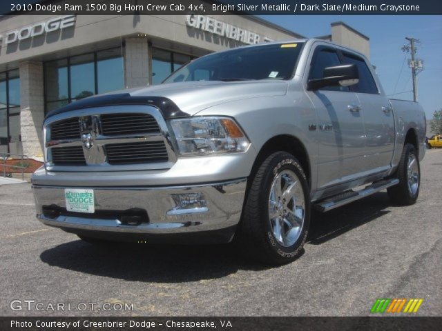 2010 Dodge Ram 1500 Big Horn Crew Cab 4x4 in Bright Silver Metallic