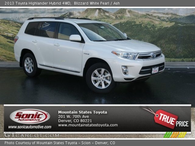 2013 Toyota Highlander Hybrid 4WD in Blizzard White Pearl