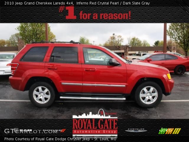 2010 Jeep Grand Cherokee Laredo 4x4 in Inferno Red Crystal Pearl