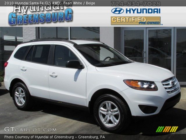 2010 Hyundai Santa Fe GLS 4WD in Pearl White