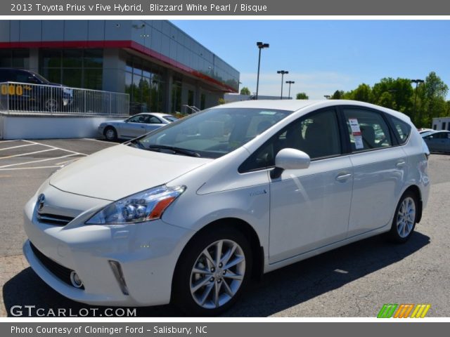 2013 Toyota Prius v Five Hybrid in Blizzard White Pearl