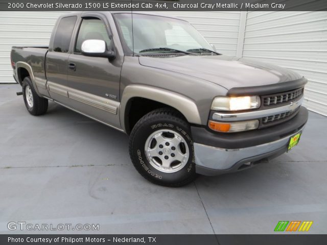 2000 Chevrolet Silverado 1500 LS Extended Cab 4x4 in Charcoal Gray Metallic