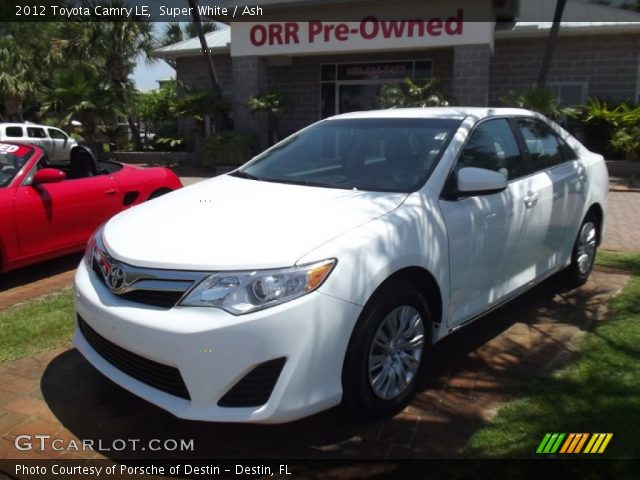 2012 Toyota Camry LE in Super White