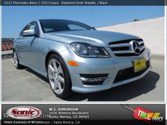 2013 Mercedes-Benz C 250 Coupe in Diamond Silver Metallic
