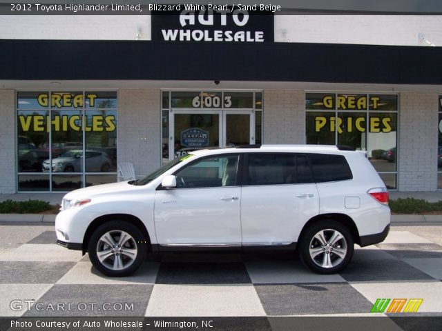 2012 Toyota Highlander Limited in Blizzard White Pearl