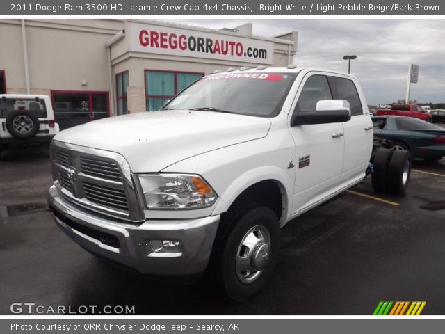 2011 Dodge Ram 3500 HD Laramie Crew Cab 4x4 Chassis in Bright White