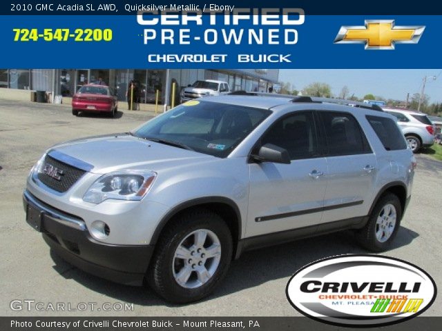 2010 GMC Acadia SL AWD in Quicksilver Metallic